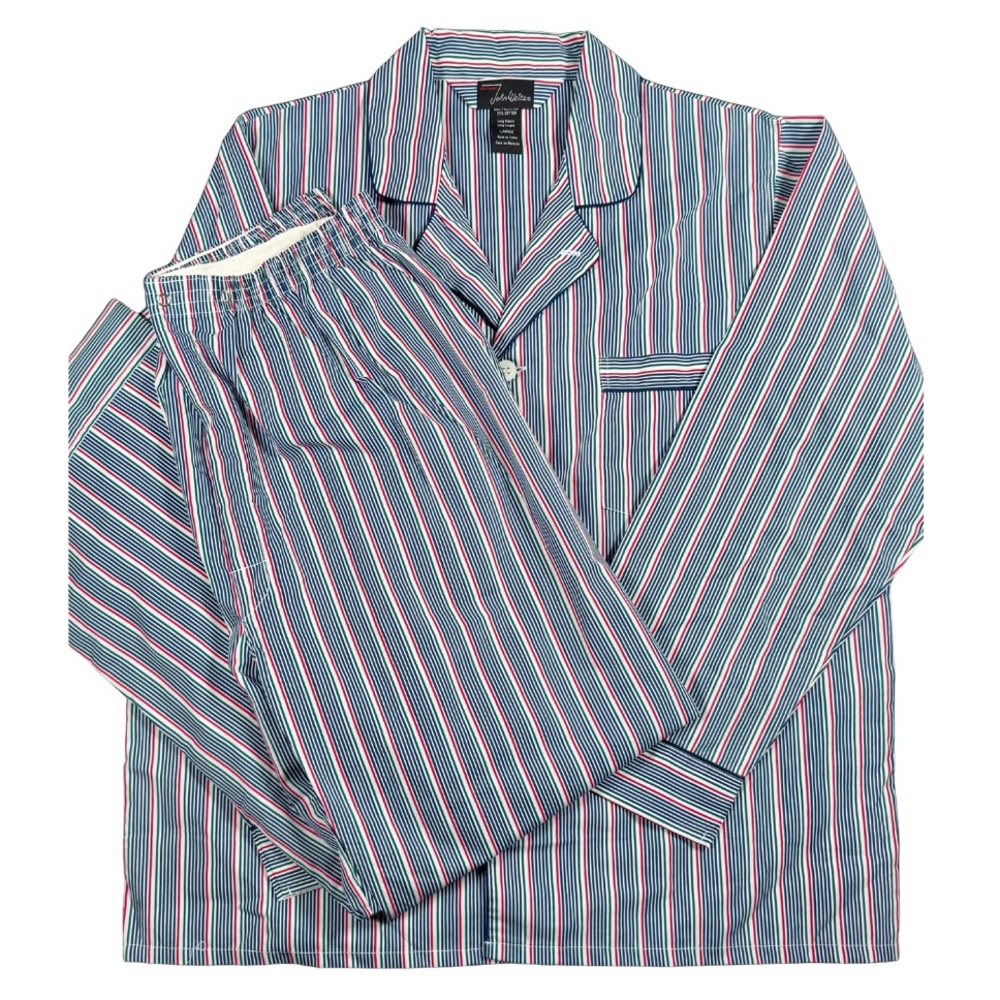 Striped Pajamas - Vintage John Weitz Designs / Large